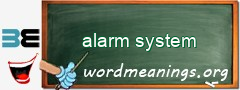 WordMeaning blackboard for alarm system